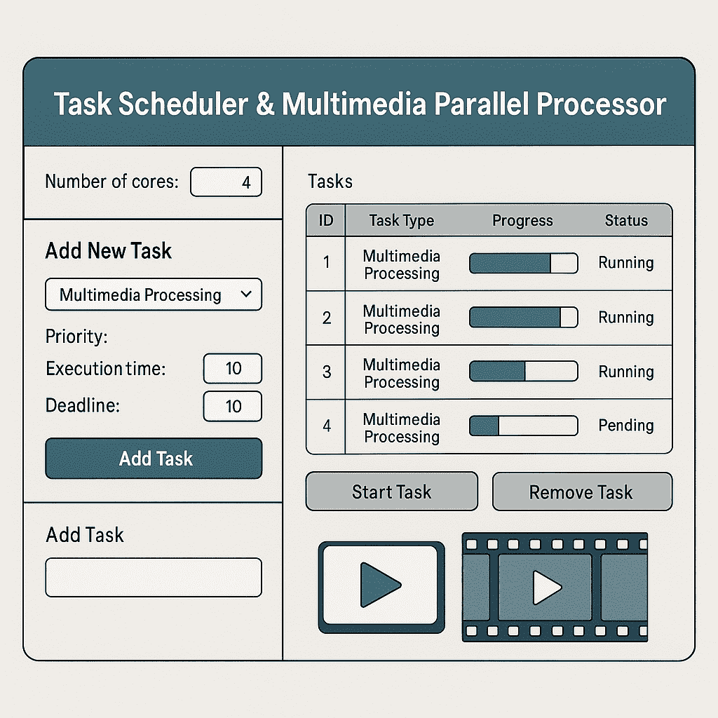 Task Scheduler & Multimedia Parallel Processor